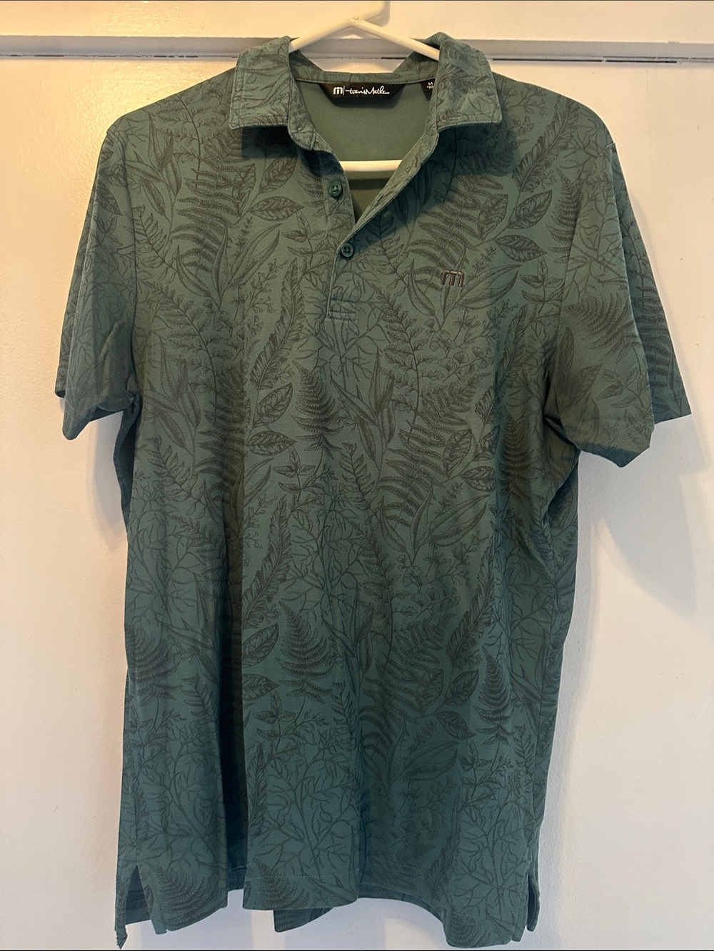 Travis Mathew Green Botanical Print Polo